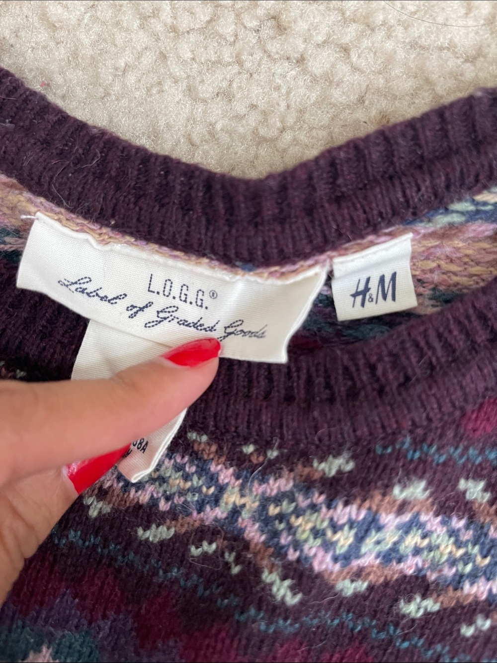 H&M Multicolor Patterned Knit Sweater Size small - Picture 2 of 7